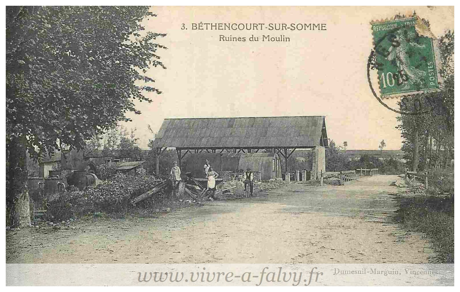 Bethencourt - Ruines du moulin 1923