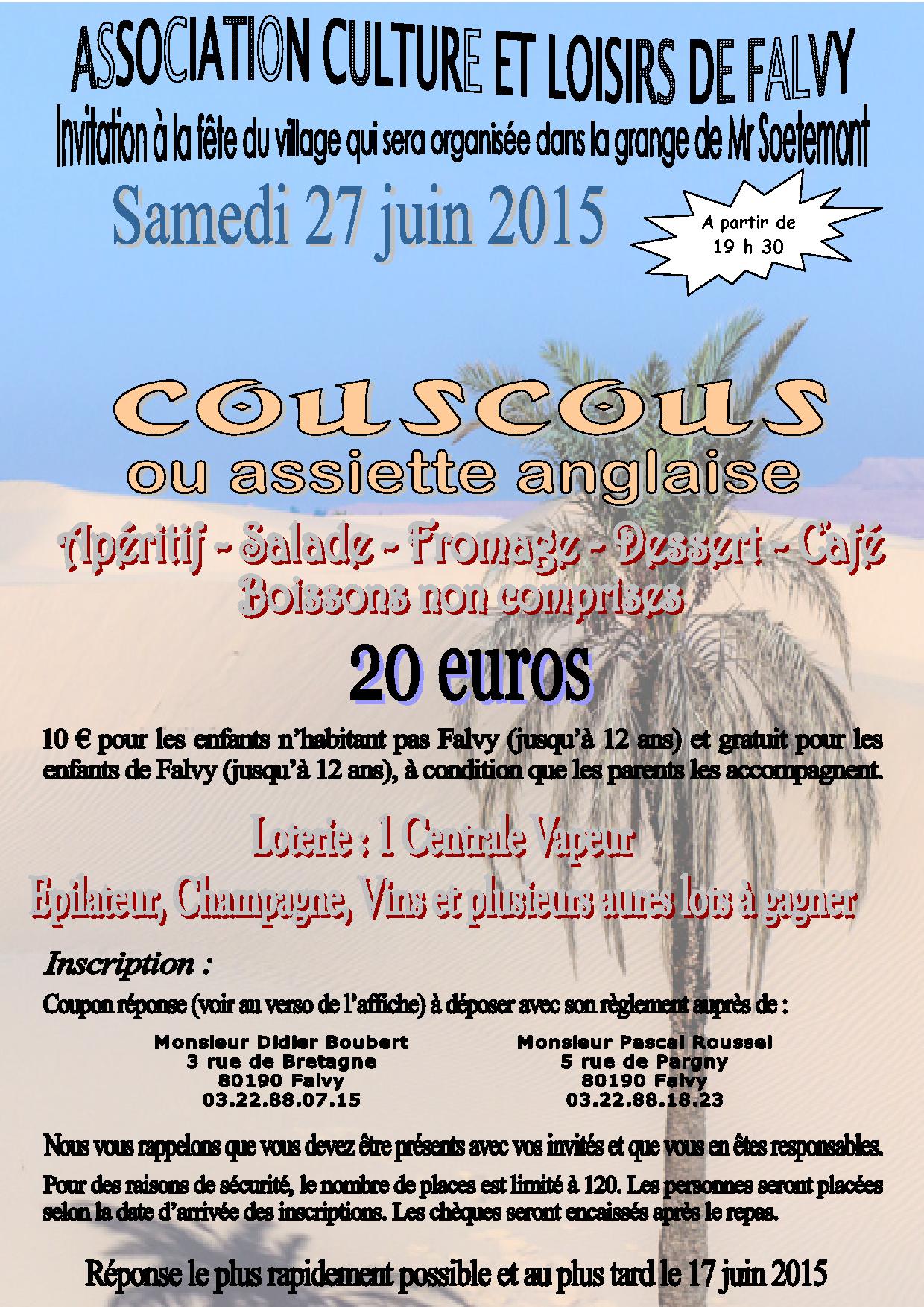 Repas couscous 21 06 2014