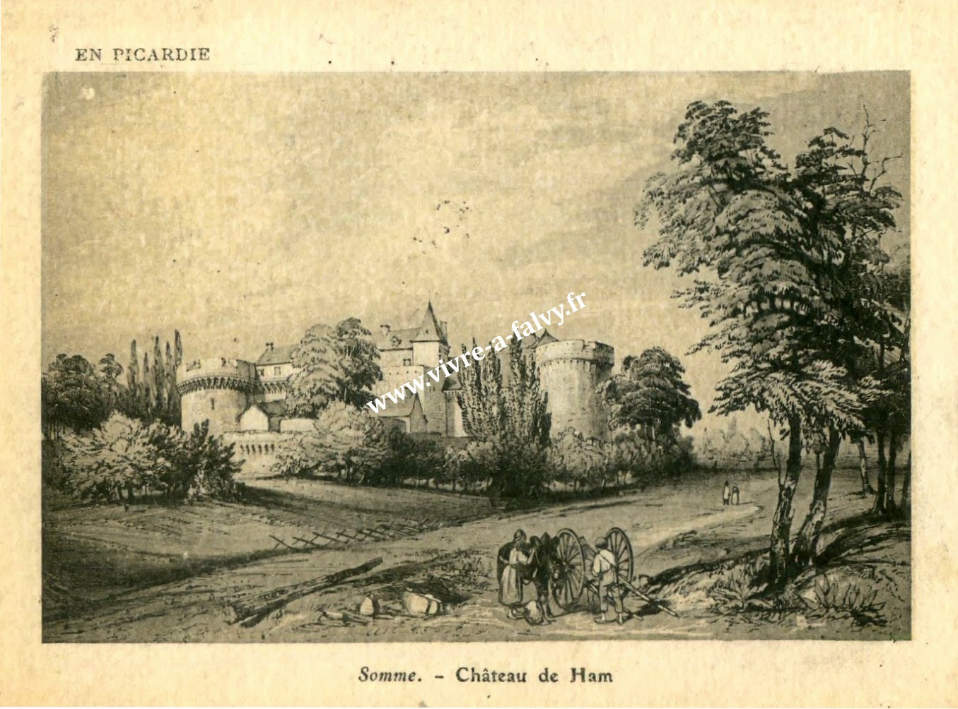 0 ham gravure chateau de ham