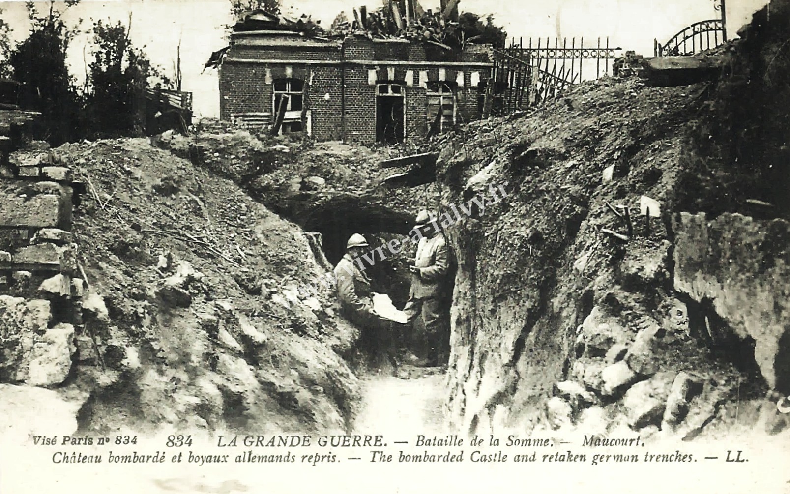 1 maucourt le chateau bombarde boyaux allemands repris