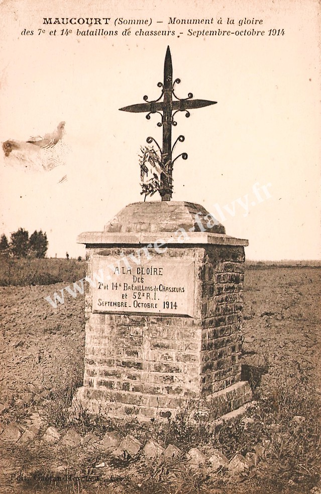1 maucourt monument de gloire 1914