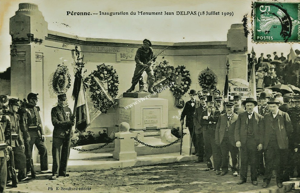 1 peronne 1909 inauguration monument delpas 1