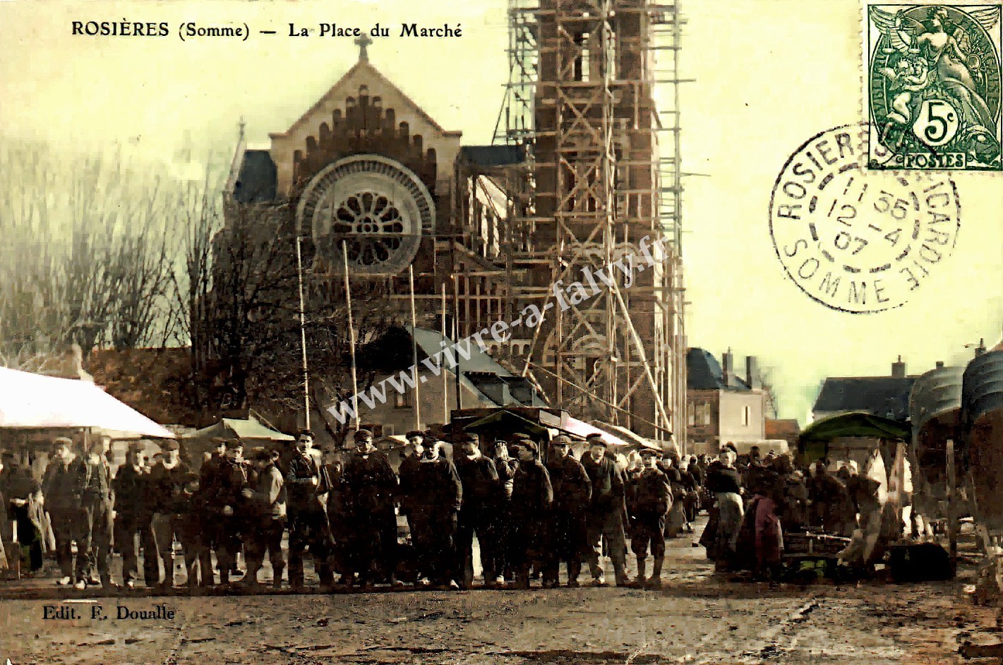 1 rosieres en santerre 1907 la place du marche