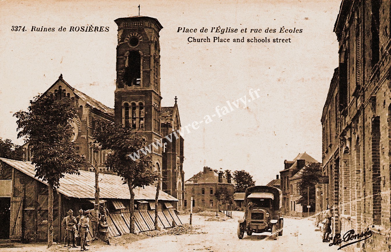 1 rosieres en santerre place de l eglise rue des ecoles
