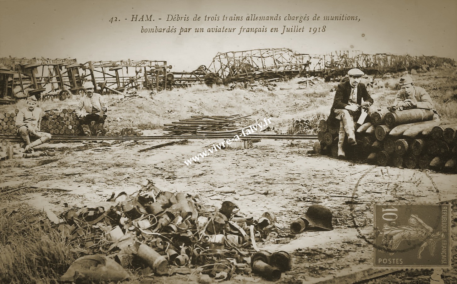 2 ham destruction trains munitions allemandes par un aviateur francais 2