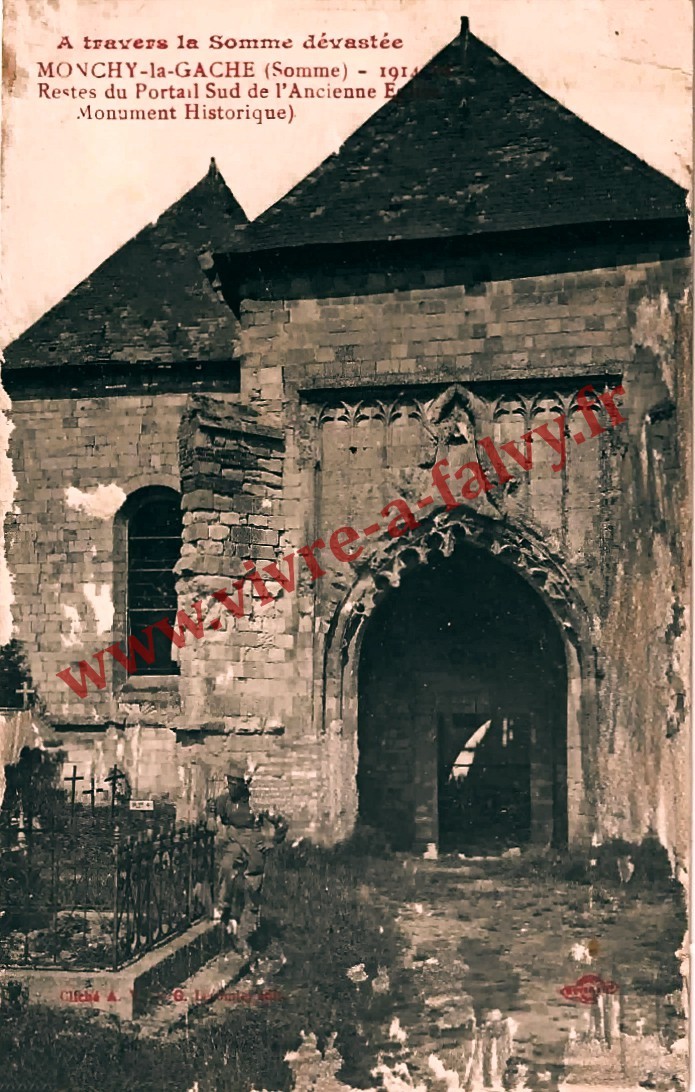 2 monchy lagache l eglise reste du portail sud ancienne eglise 1