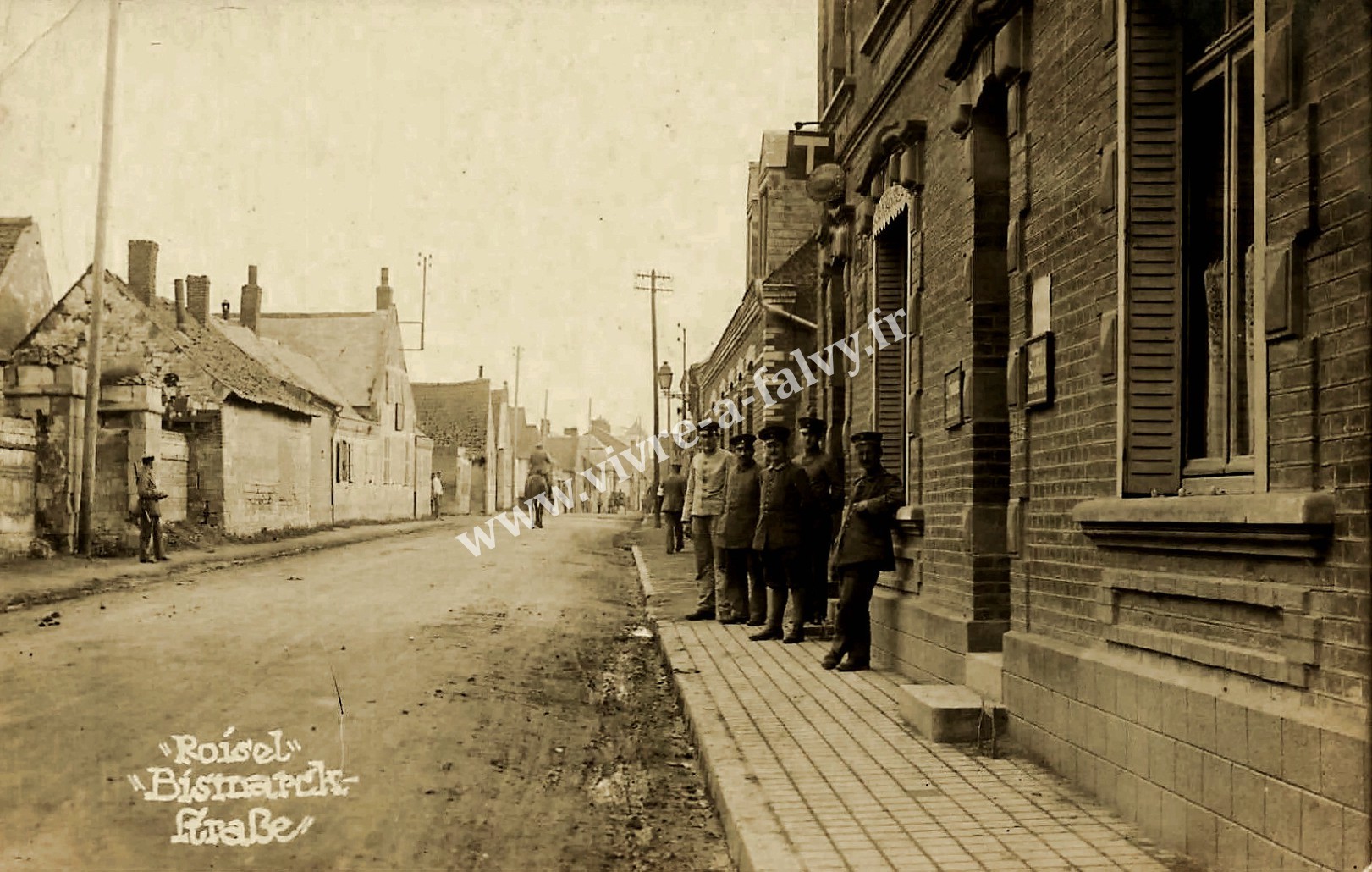 2 roisel rue du village bismarck strasse sous occupation allemande 1916
