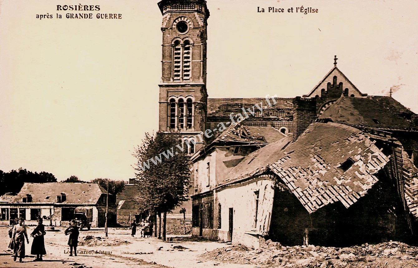 2 rosieres en santerre la place et l eglise