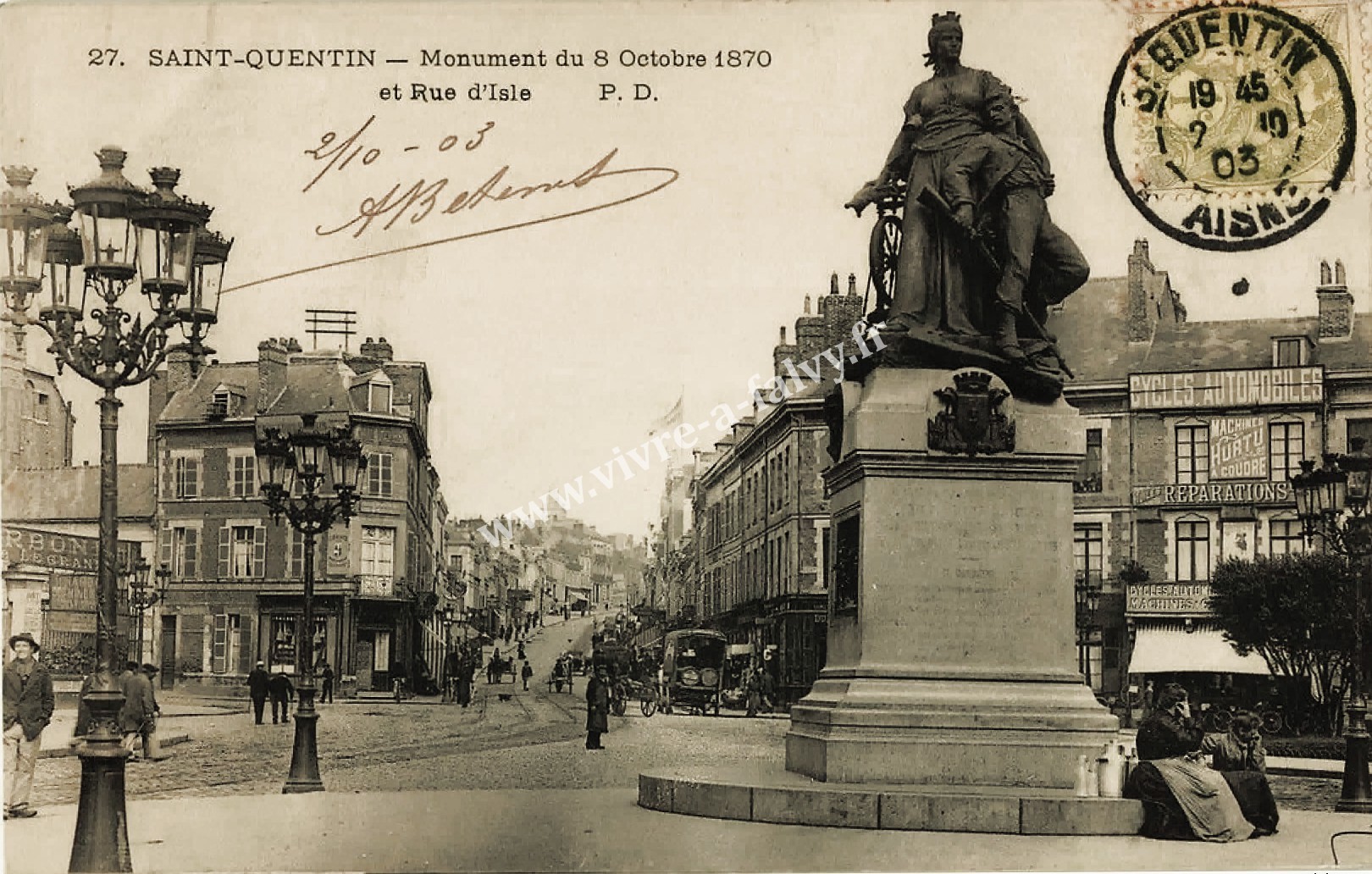 2 saint quentin monument du 8 octobre 1870 et rue d isle