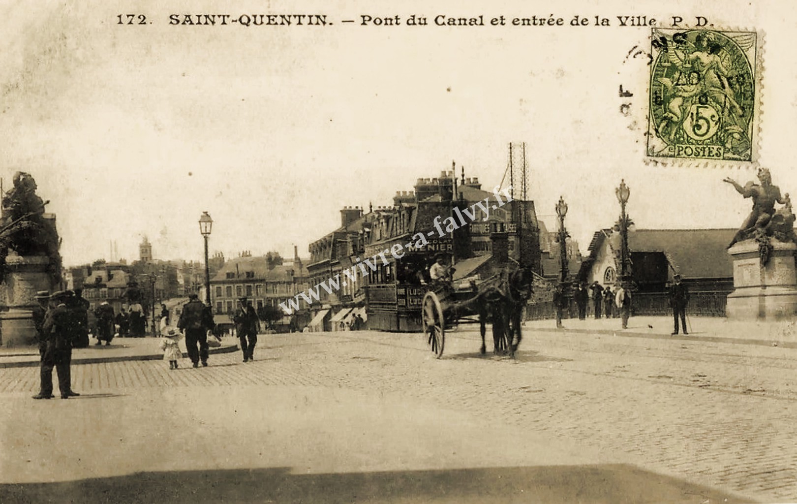 2 saint quentin pont du canal et entree de la ville