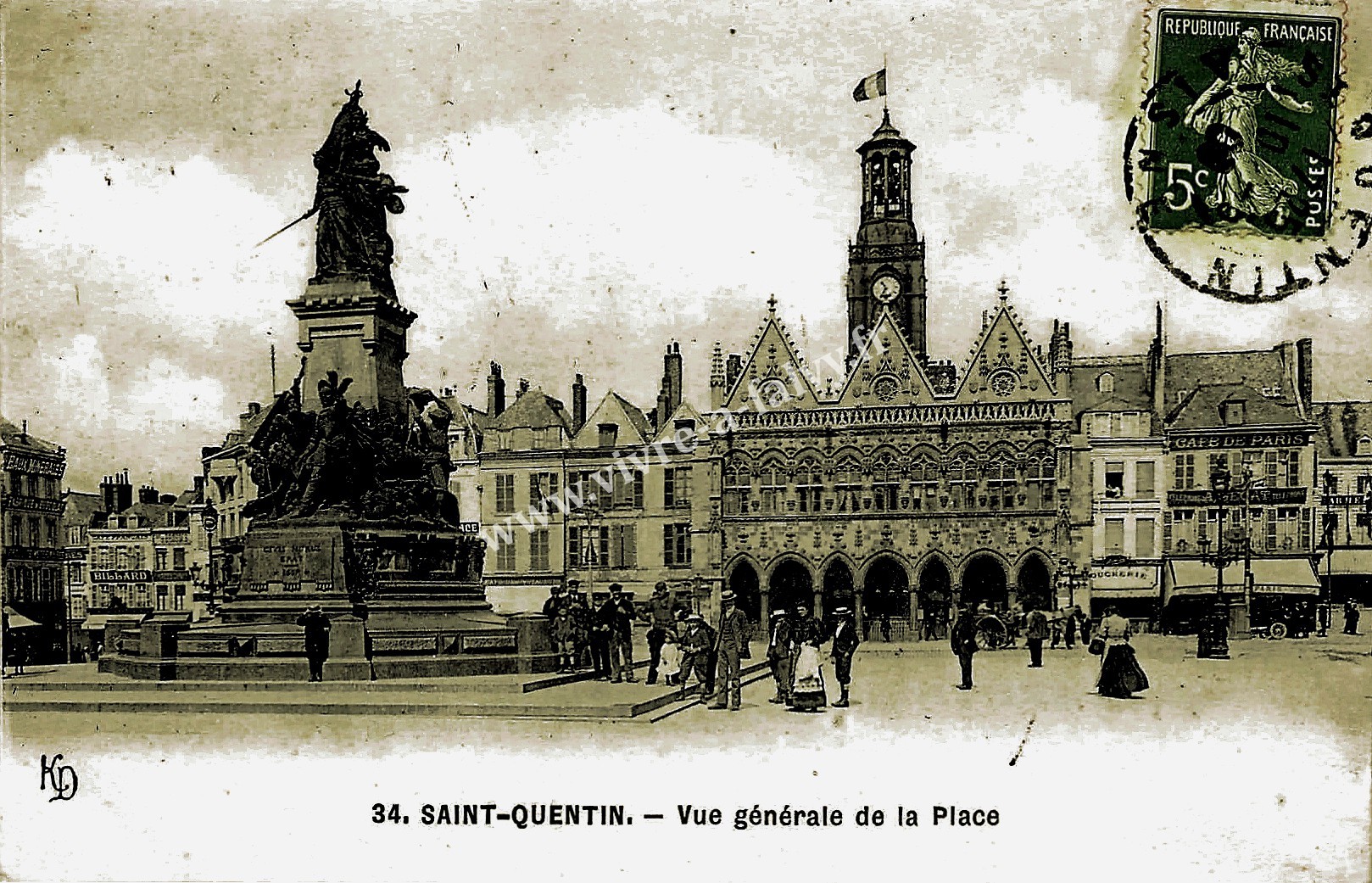 2 saint quentin vue general de la place