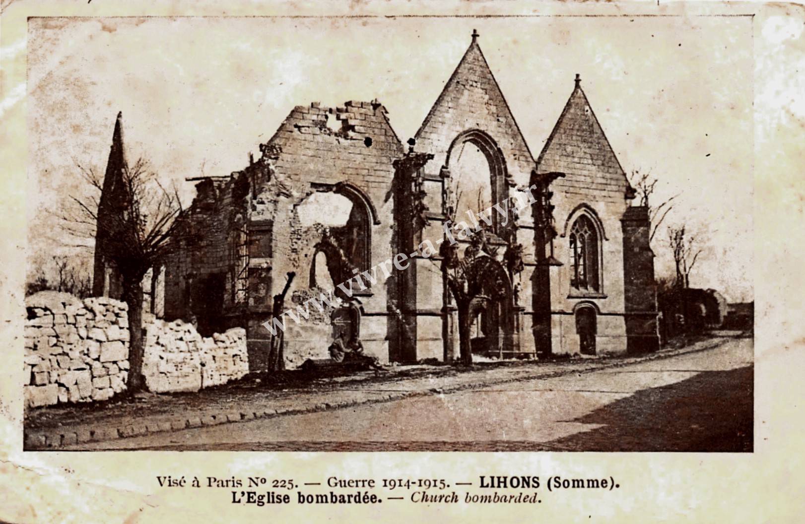 3 lihons eglise bombardee 2
