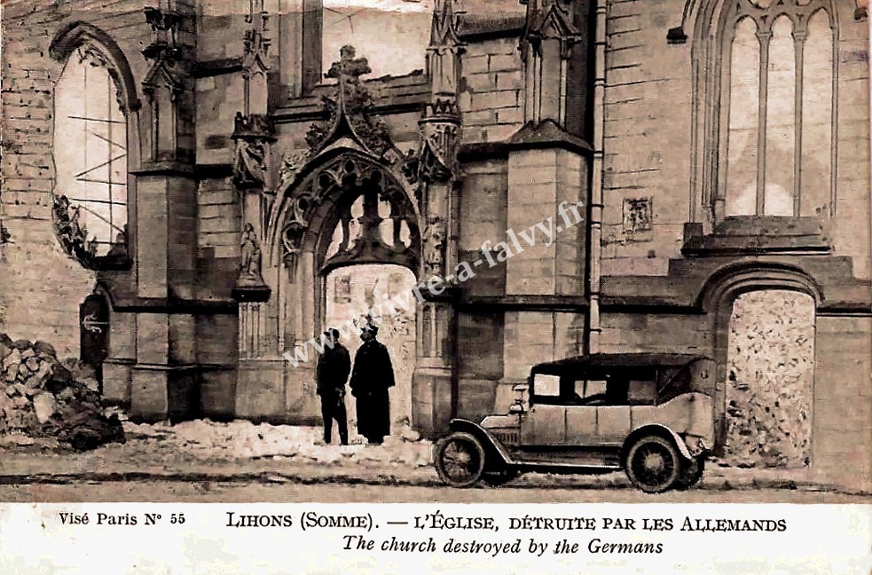 3 lihons eglise detruite par les allemands