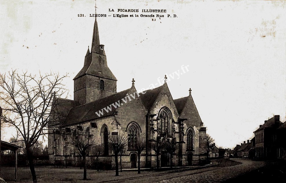3 lihons l eglise et la grande rue