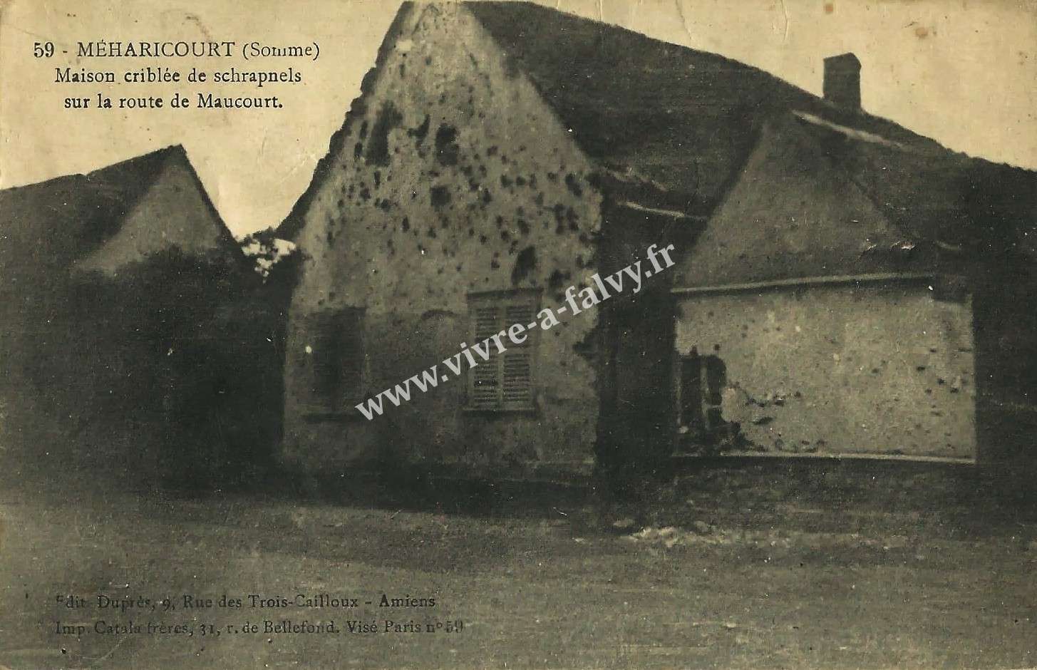 3 meharicourt maison criblee de schrapnels