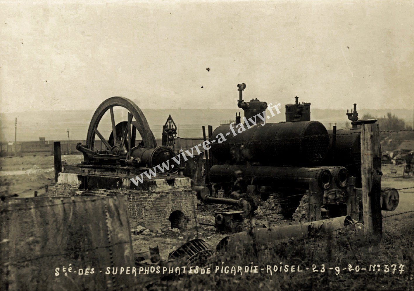 3 roisel destruction usine superphosphates de picardie 1920