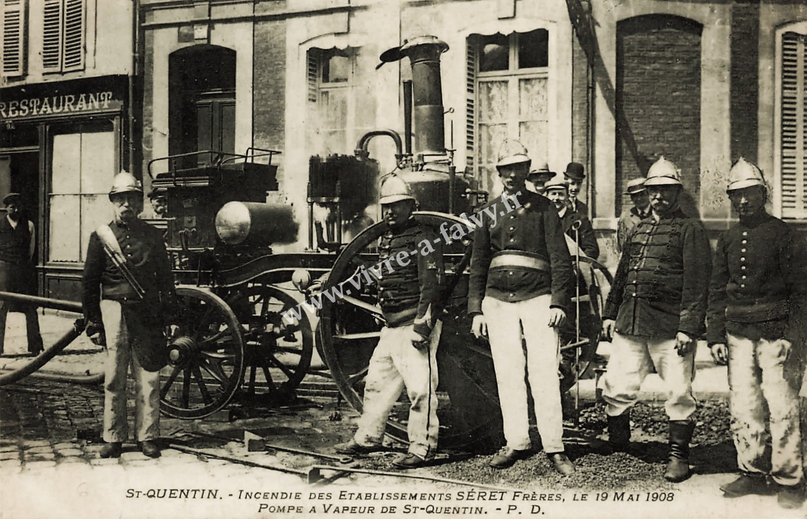 3 saint quentin incendie ets seret freres pompe a vapeur 19 mai 1908