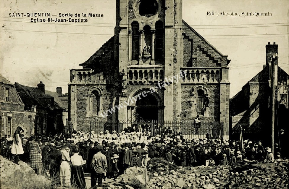 3 saint quentin sortie de la messe eglise st jean baptiste
