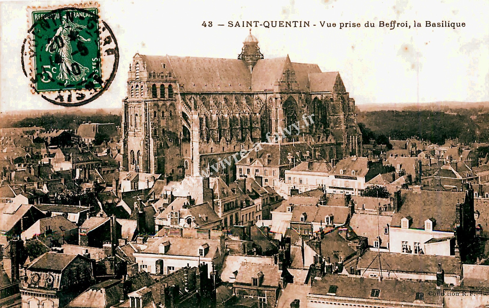 3 saint quentin vue prise du beffroi la basilique