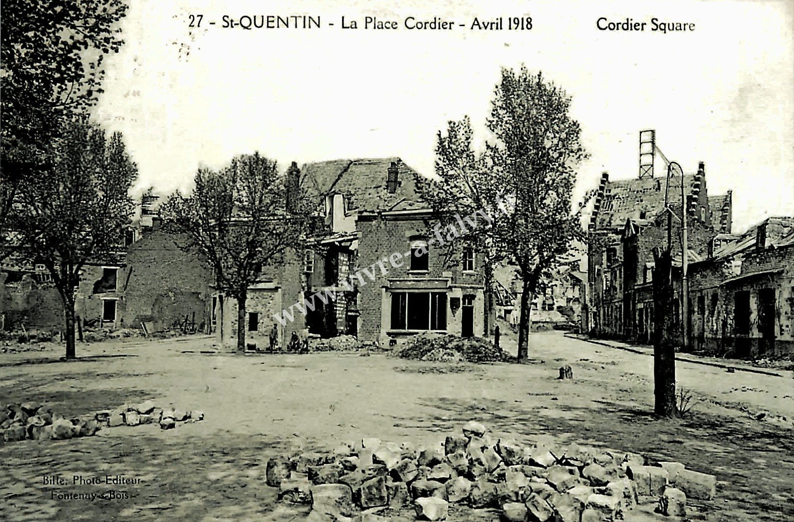 4 saint quentin place cordier avril 1918