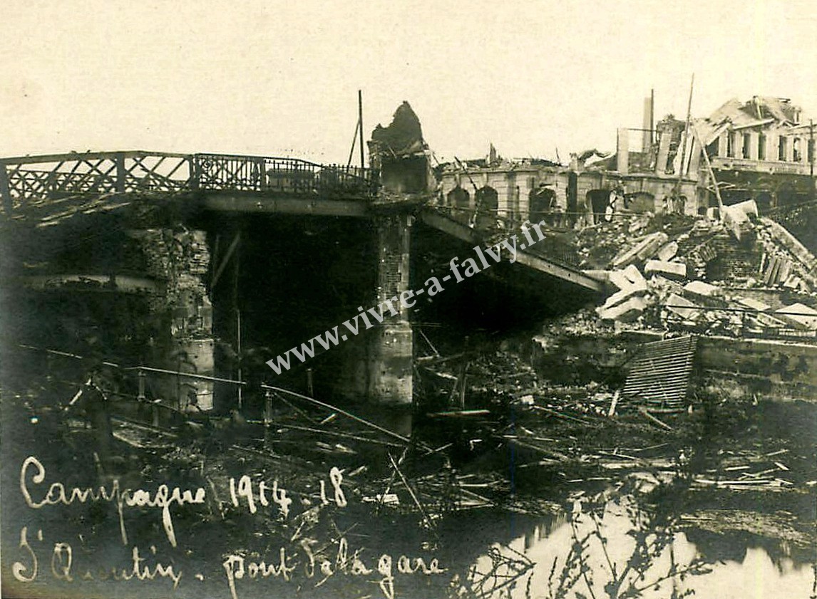 4 saint quentin pont de la gare novembre 1918