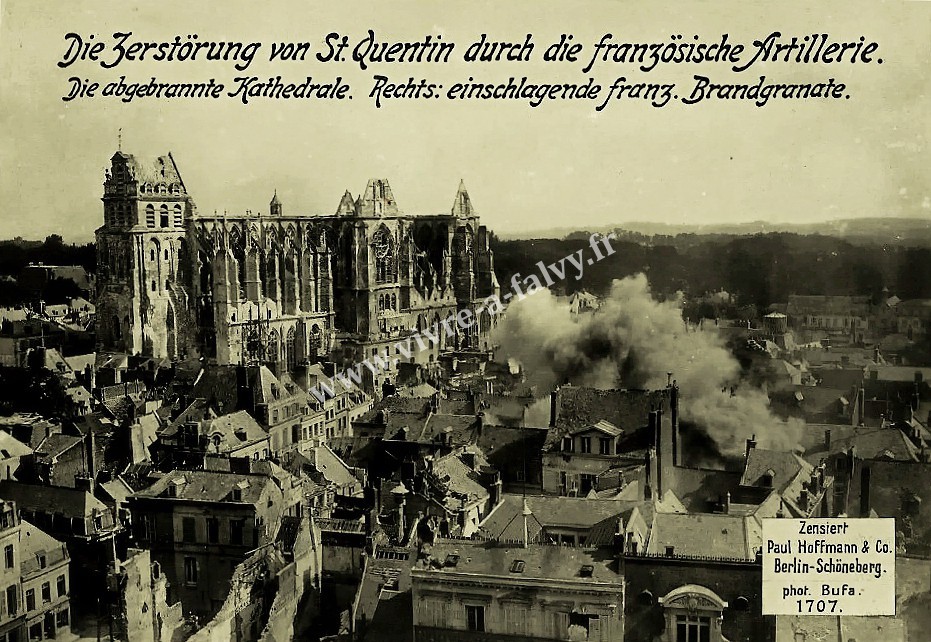 4 saint quentin vue sur la basilique ville en ruines