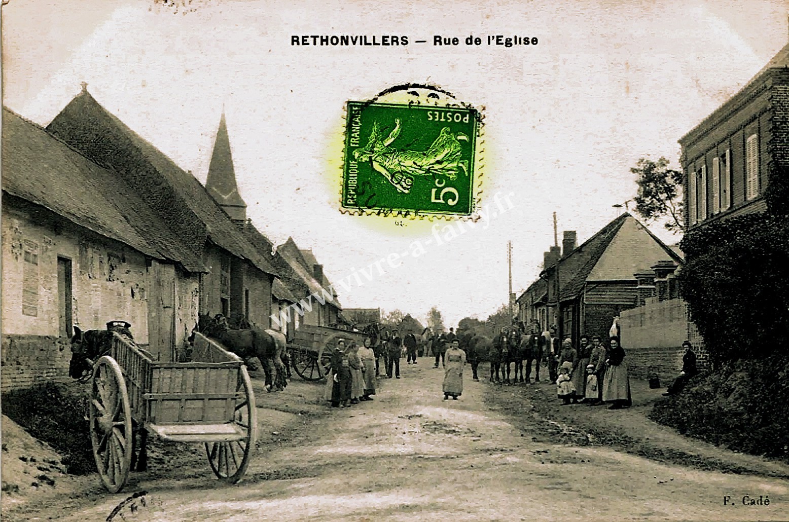 5 rethonvillers rue de l eglise femmes enfants chevaux