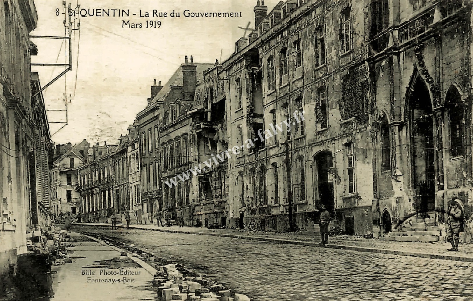 5 saint quentin la rue du gouvernement mars 1919