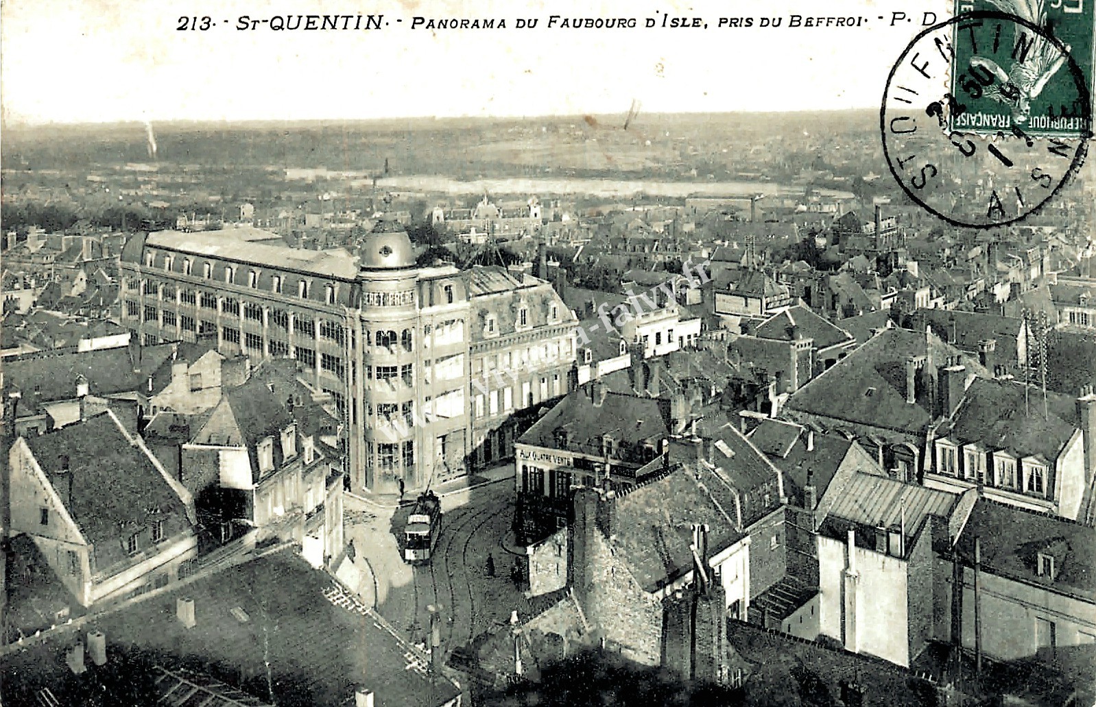 5 saint quentin panorama du faubourg d isle pris du beffroi