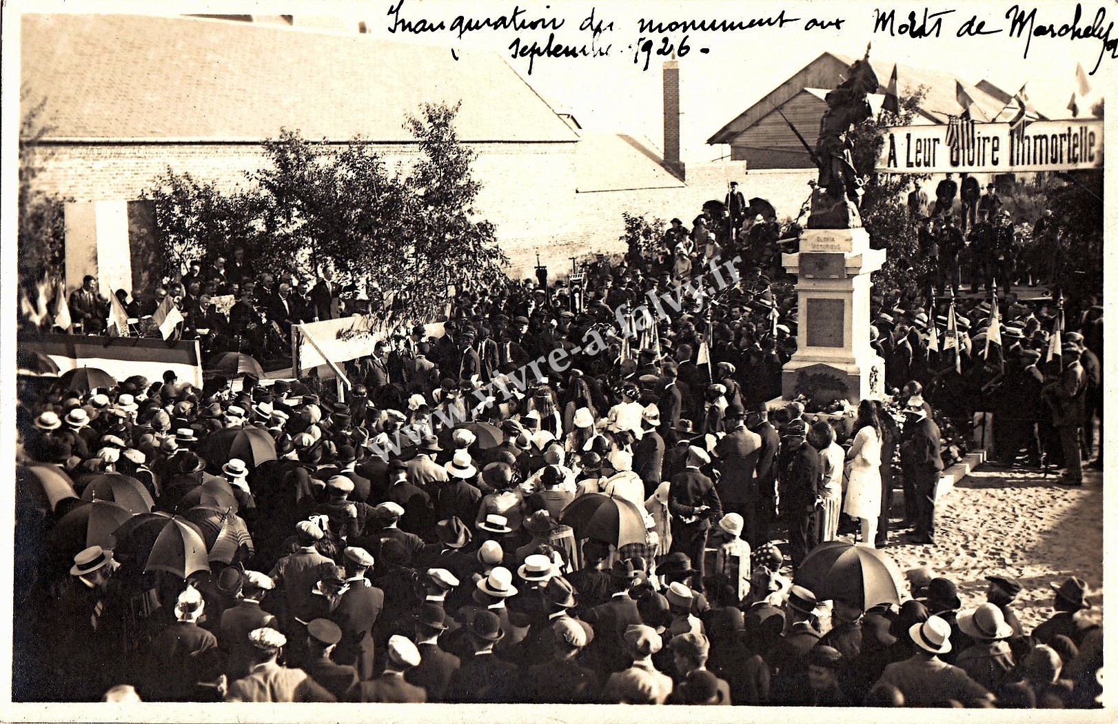 6 marchelepot inauguration monuments aux morts 1926 