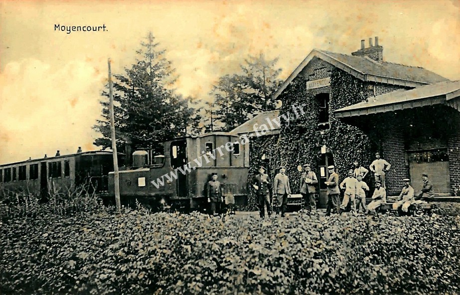 6 moyencourt la gare soldats allemands