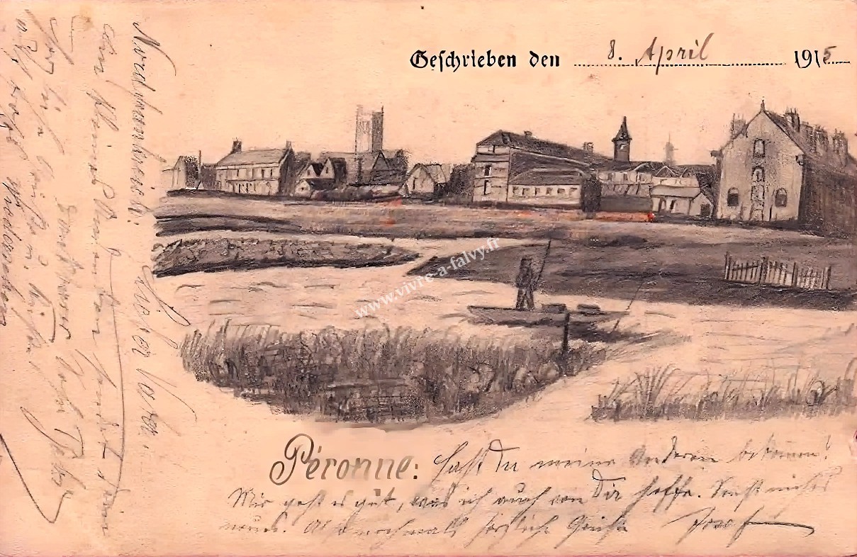 6 peronne 1915 dessinee par un poilu du 1 bayerisches fu artillerie regiment 1
