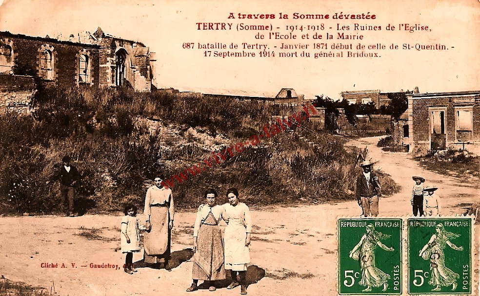 8 tertry eglise ecole mairie ruines 1