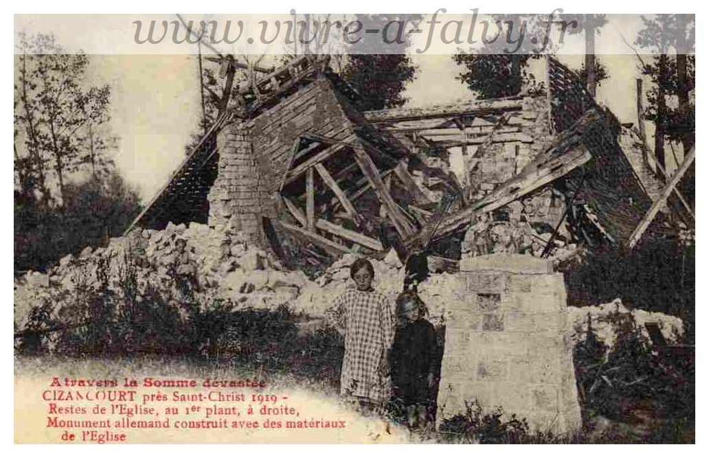 Cizancourt - Restes Eglise 1919