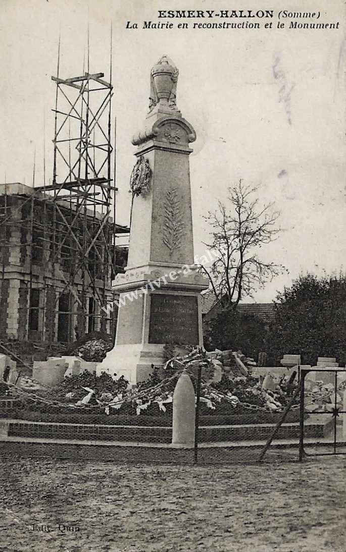 Esmery hallon mairie en reconstruction
