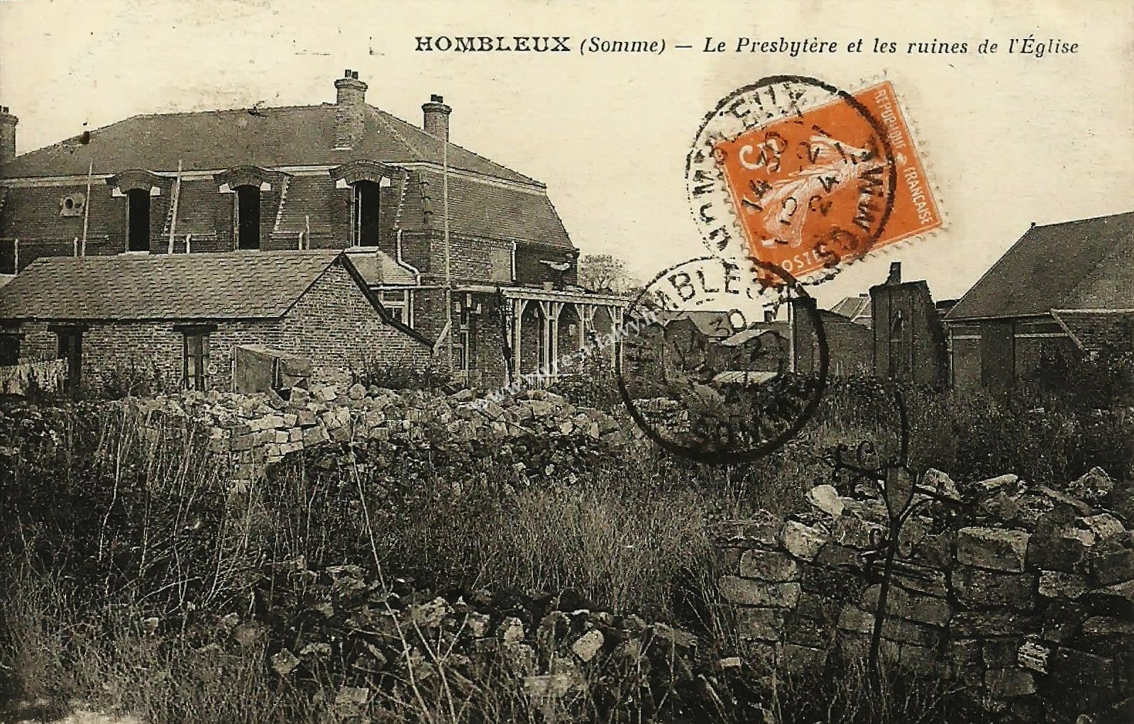 Hombleux presbytere ruines de l eglise