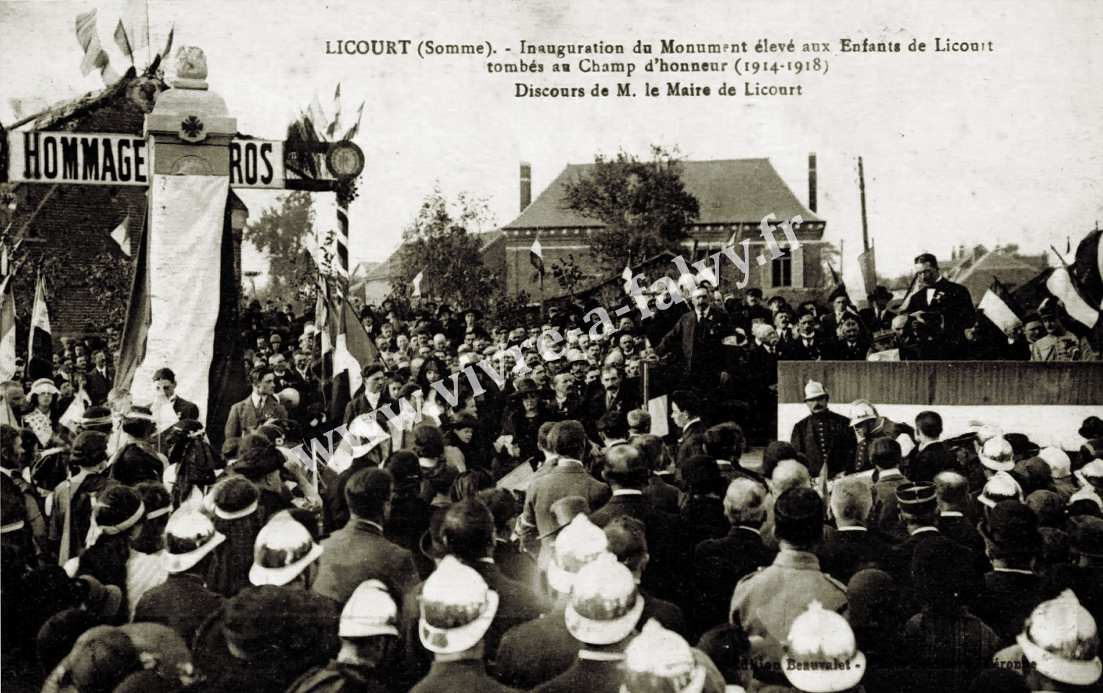 Licourt 80 inauguration monument aux morts 2 