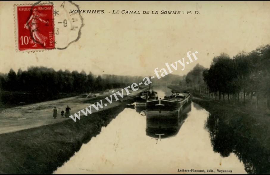 Voyennes 80 le canal de la somme