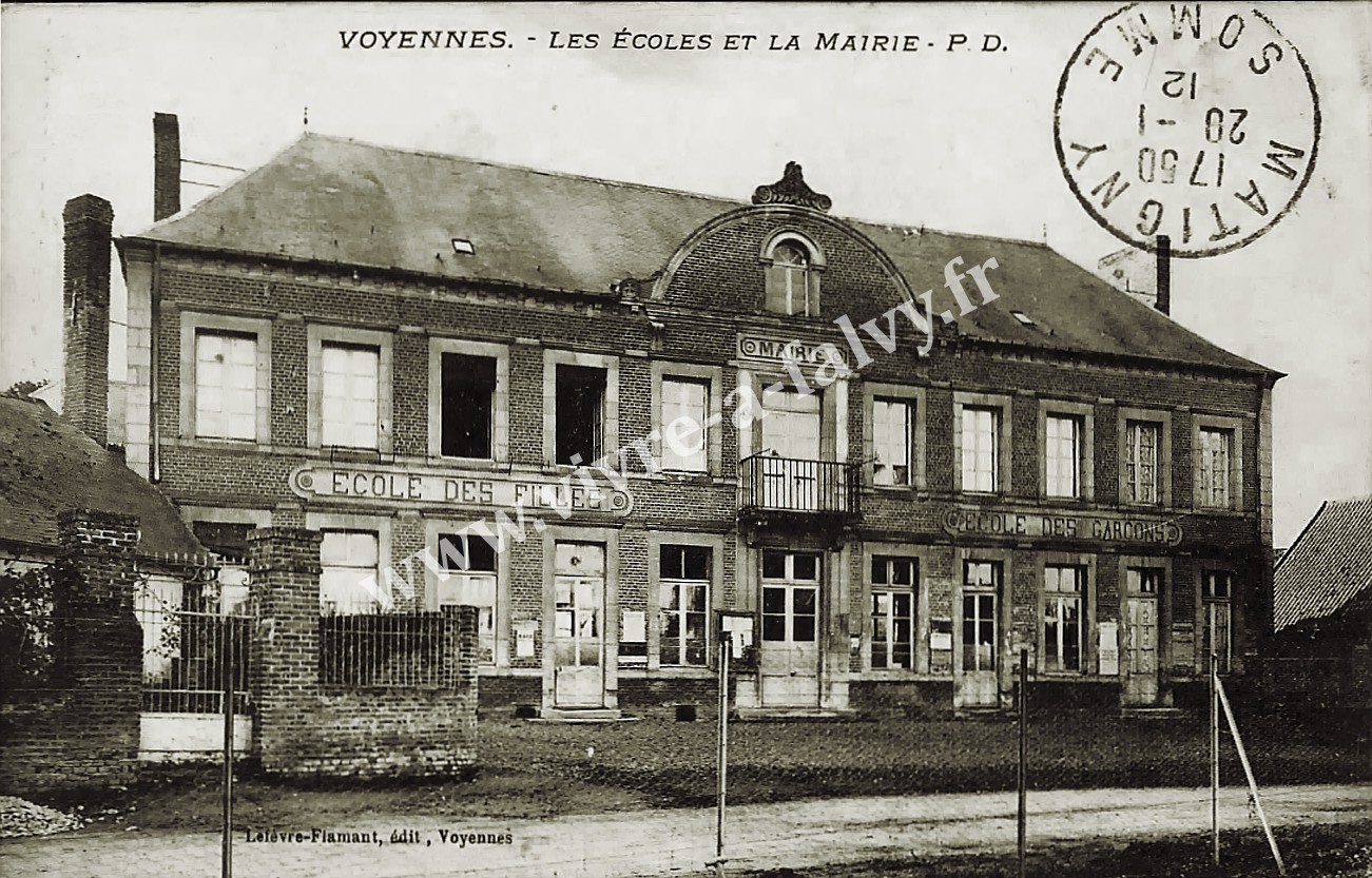 Voyennes 80 les ecoles la mairie 2