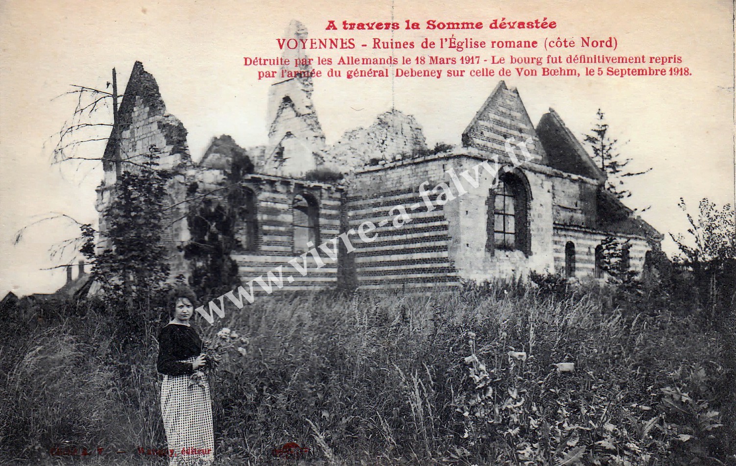 Voyennes 80 ruines de l eglise