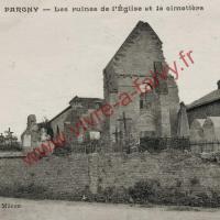 Pargny les ruines de l eglise et le cimetiere