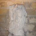 Quel est le nom de cette statue patronne des sapeurs-pompiers se trouvant dans le croisillon sud de l’église de Falvy ?
