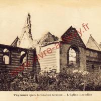 Voyennes eglise incendiee